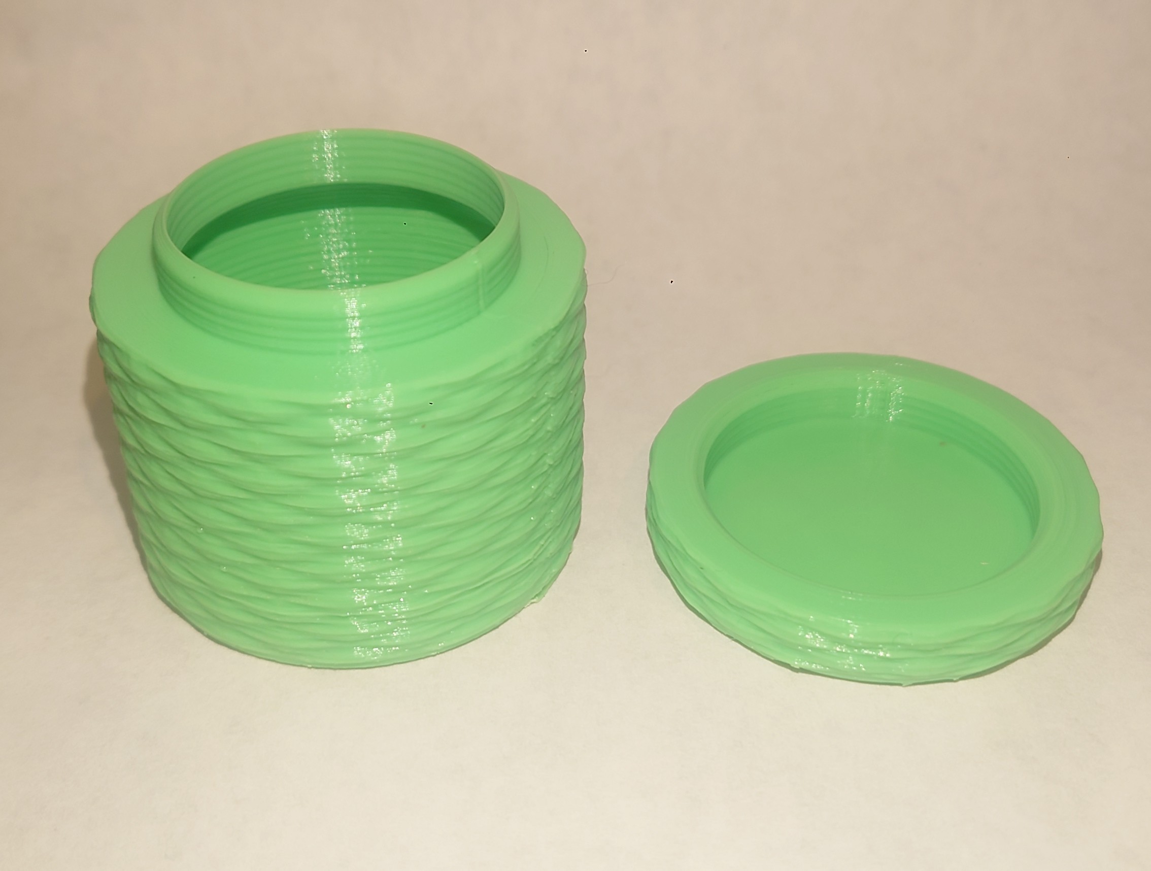 Small jar W/ Knurled texture