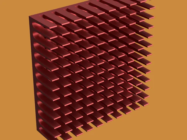 40x40x11 Extruded Heat Sink 3D Model