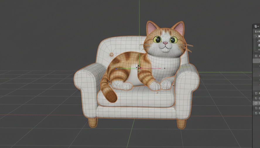 Cat on couch — miniatura 4
