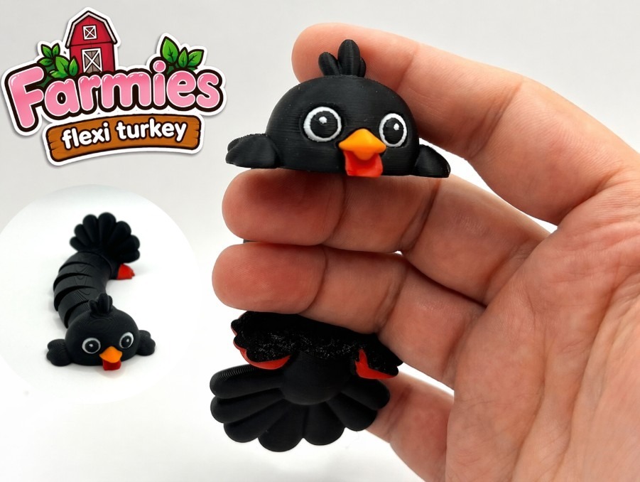 Articulated flexy turkey toy - Farmies collection
