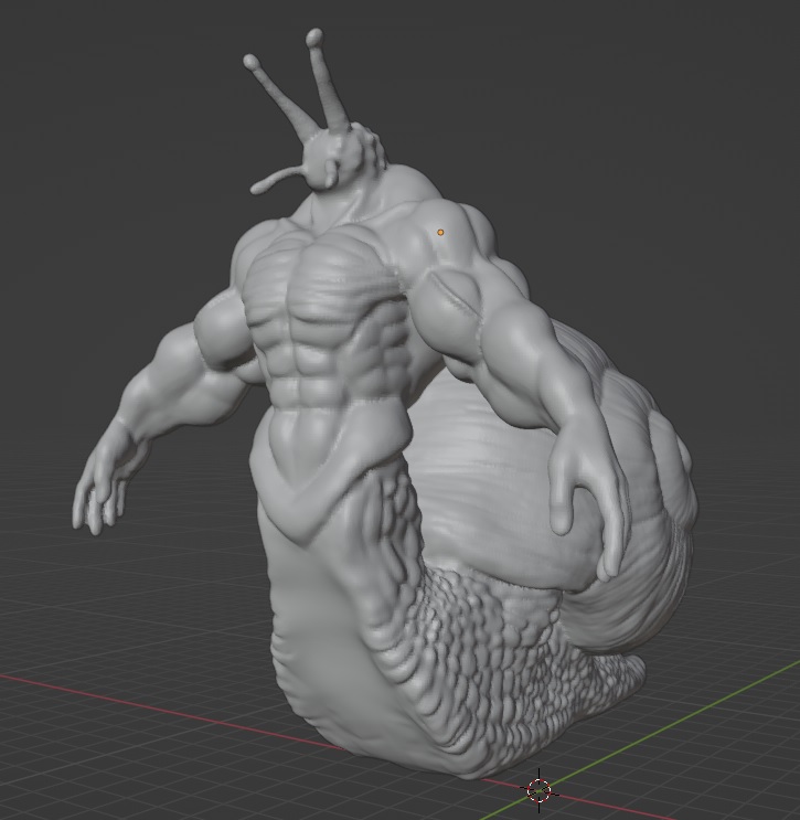 Snail with muscles