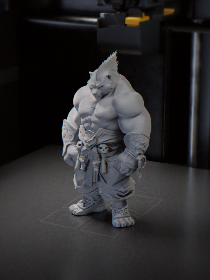 Warrior Panda Figurine Animal Collectible 3D Printable 3D model by José Pedro