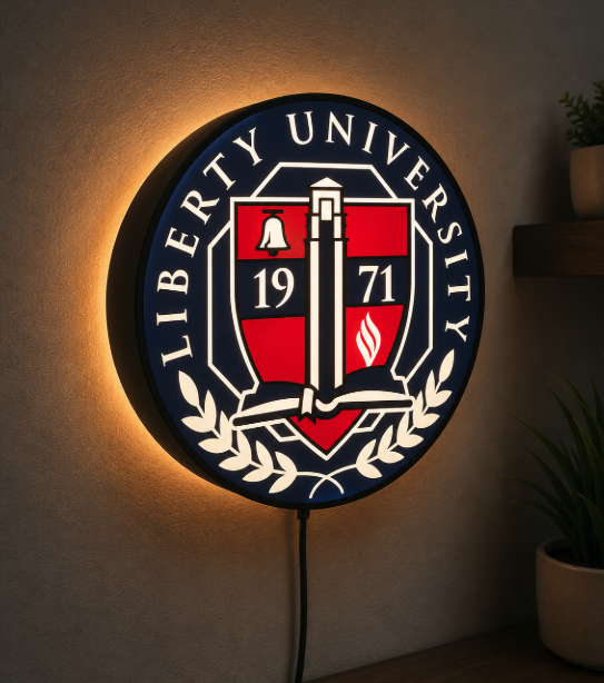Liberty University LU 1971 LED Lightbox | Multicolor 3D Printable 3MF