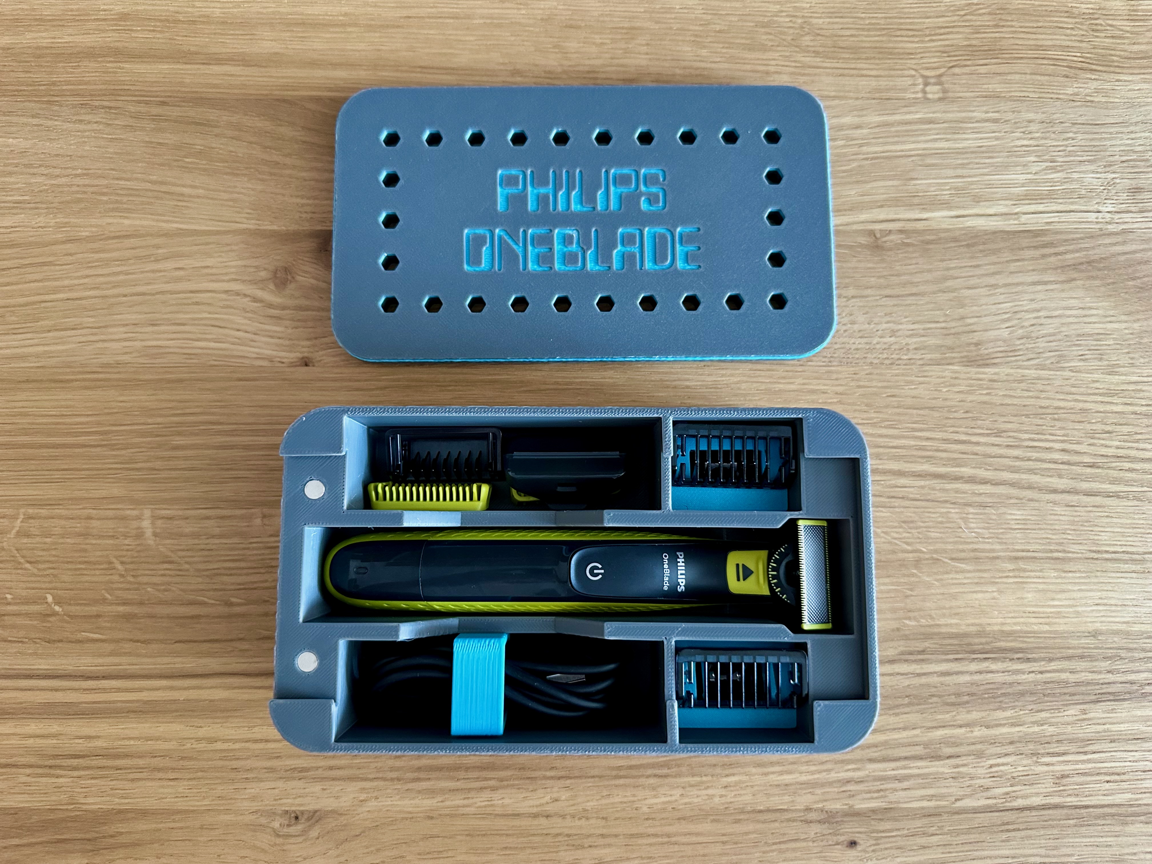 Philips OneBlade 1-piece razor (lazy) case V2 magnetic sliding lid