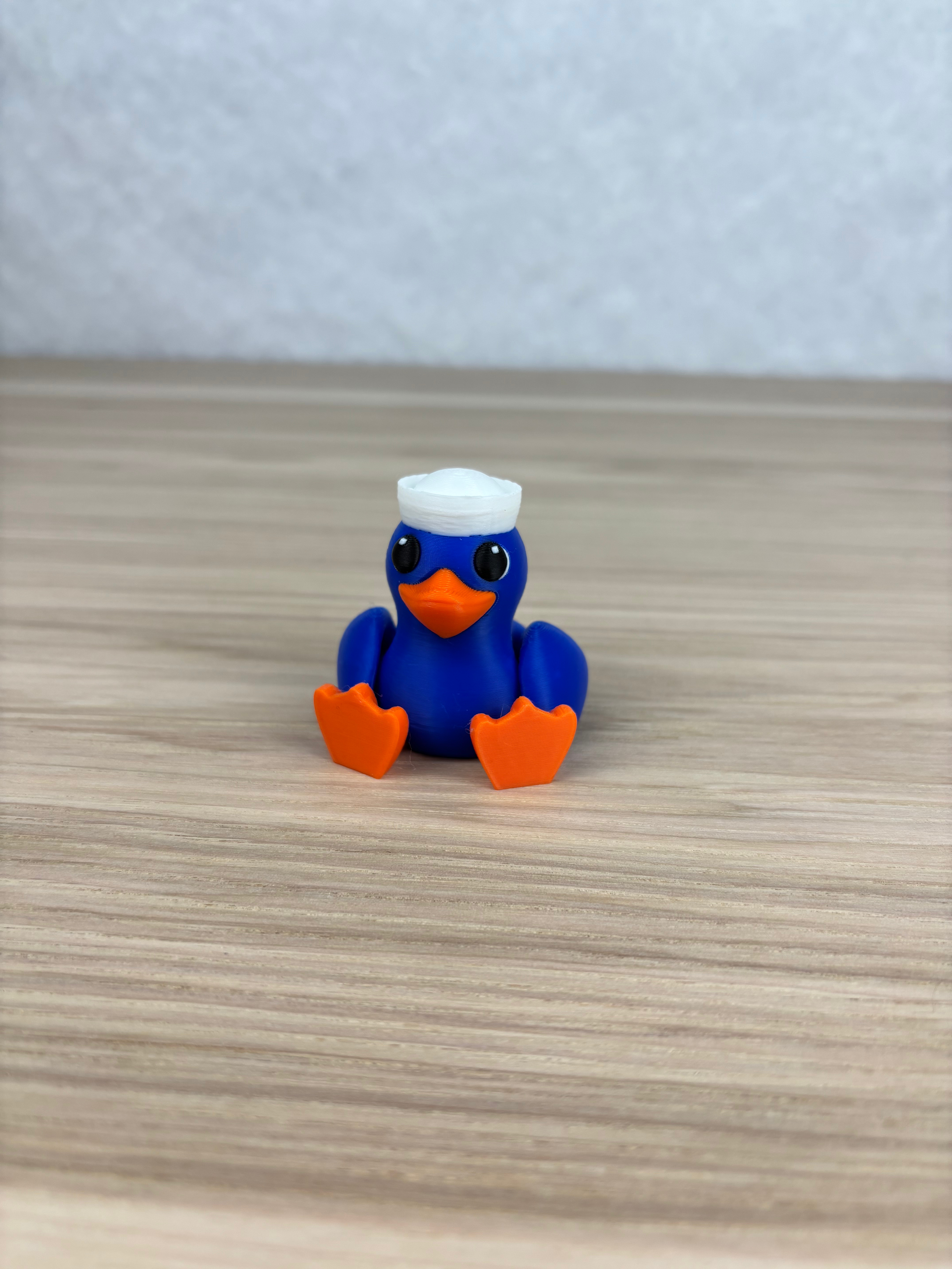 Sit or Stand Duck with Sailor Hat