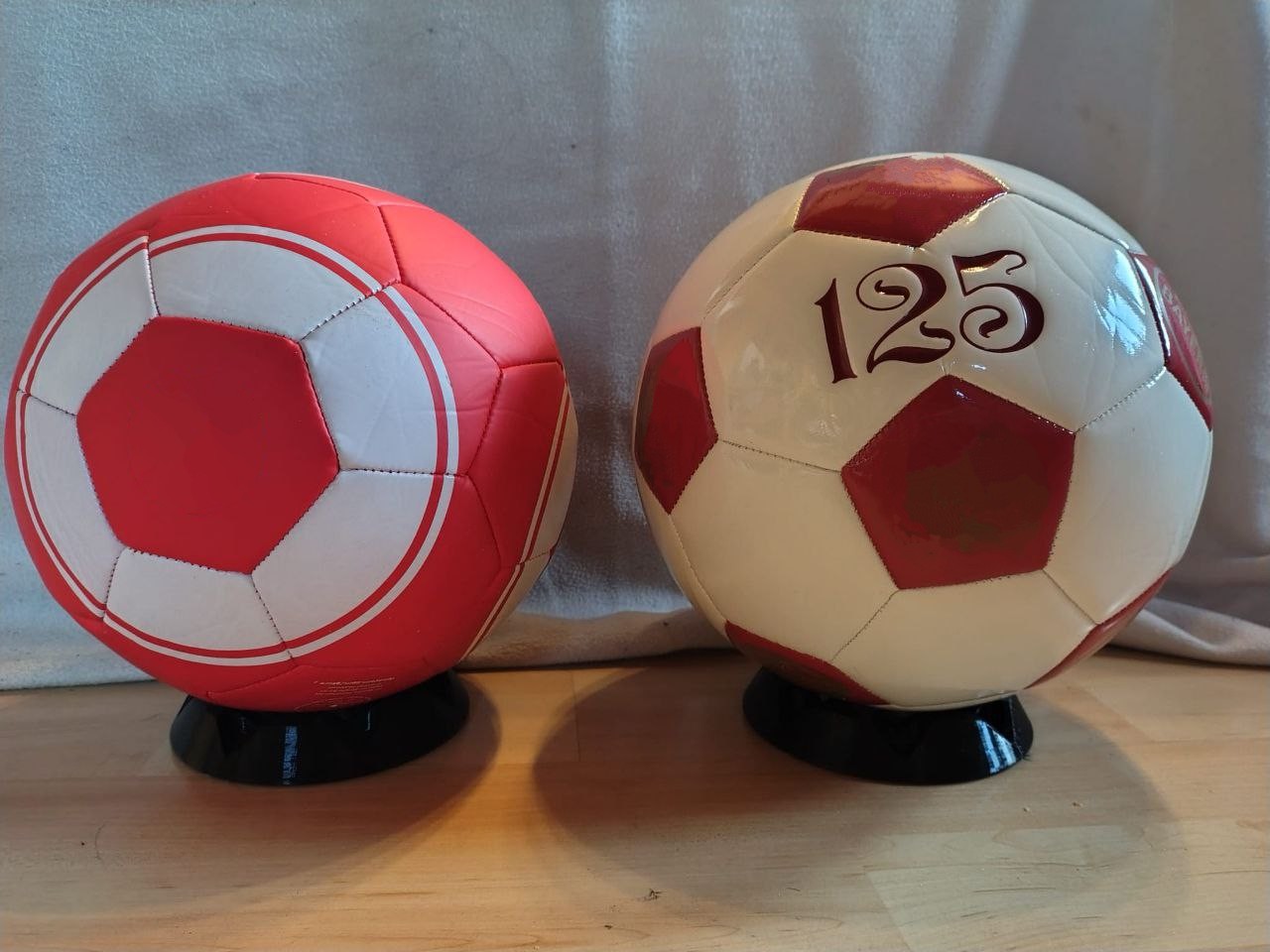 Soccer ball display stand
