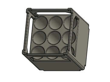 Miniatura 2 do modelo 3D stackable AA battery holder