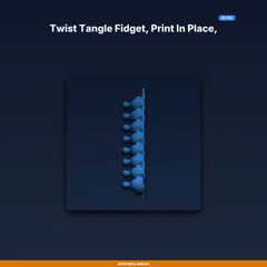 Twist Tangle Fidget, Print in Place, Interlocking C-Arcs, Endless - 3D Printable STL File