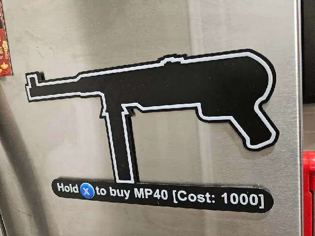 Call of Duty COD Zombies MP40 Wallbuy