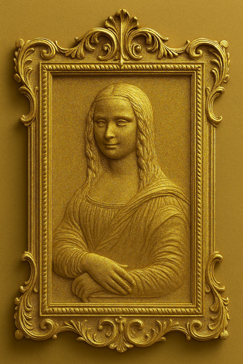 GoldenLisa – Foil Mona Lisa Relief