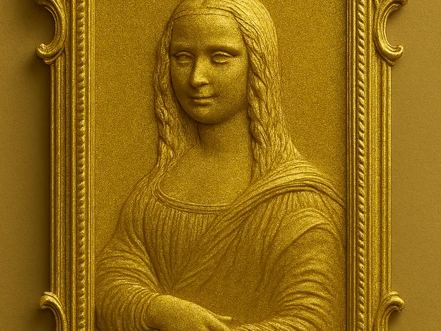 GoldenLisa – Foil Mona Lisa Relief