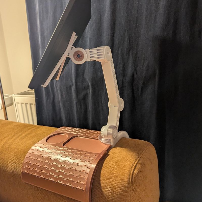 Couch Armrest Table with optional Tablet Holder by transformat ...