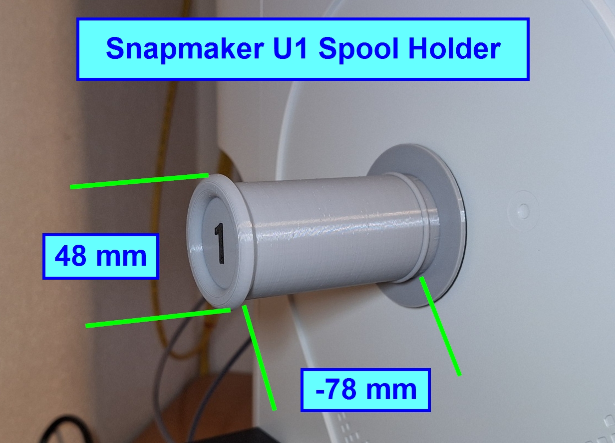 Snapmaker U1 Spool Holder With Original Axle