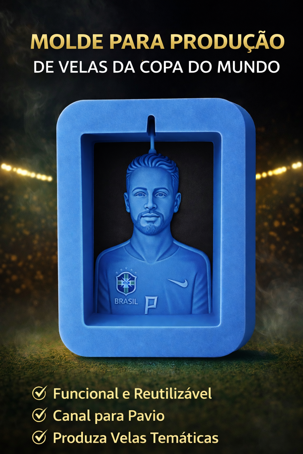 Molde Vela da Copa do Mundo seleção brasileira