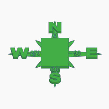 Miniatura 3 do modelo 3D Compass Rose Adapter