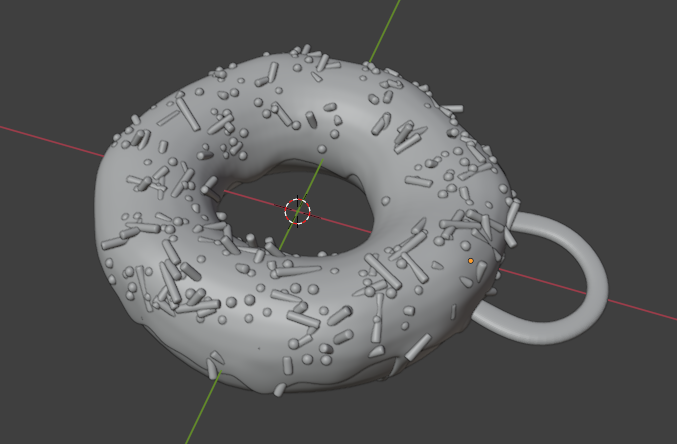 Miniatura 2 do modelo 3D donut keychain