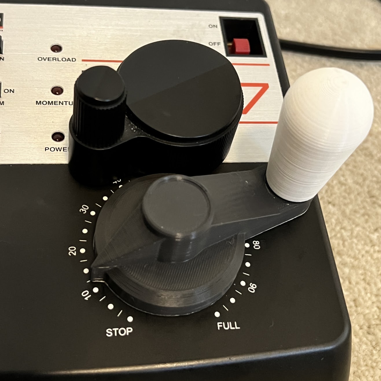 Throttle Knob for DC train controller