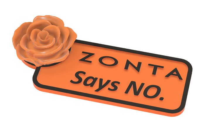 "Zonta Says No"   Lapel Badge