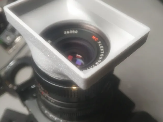 49mm Rectangle Hood + Cover for WideAngle Lens (Flektogon, Pentacon, Takumar, Meyer, etc).