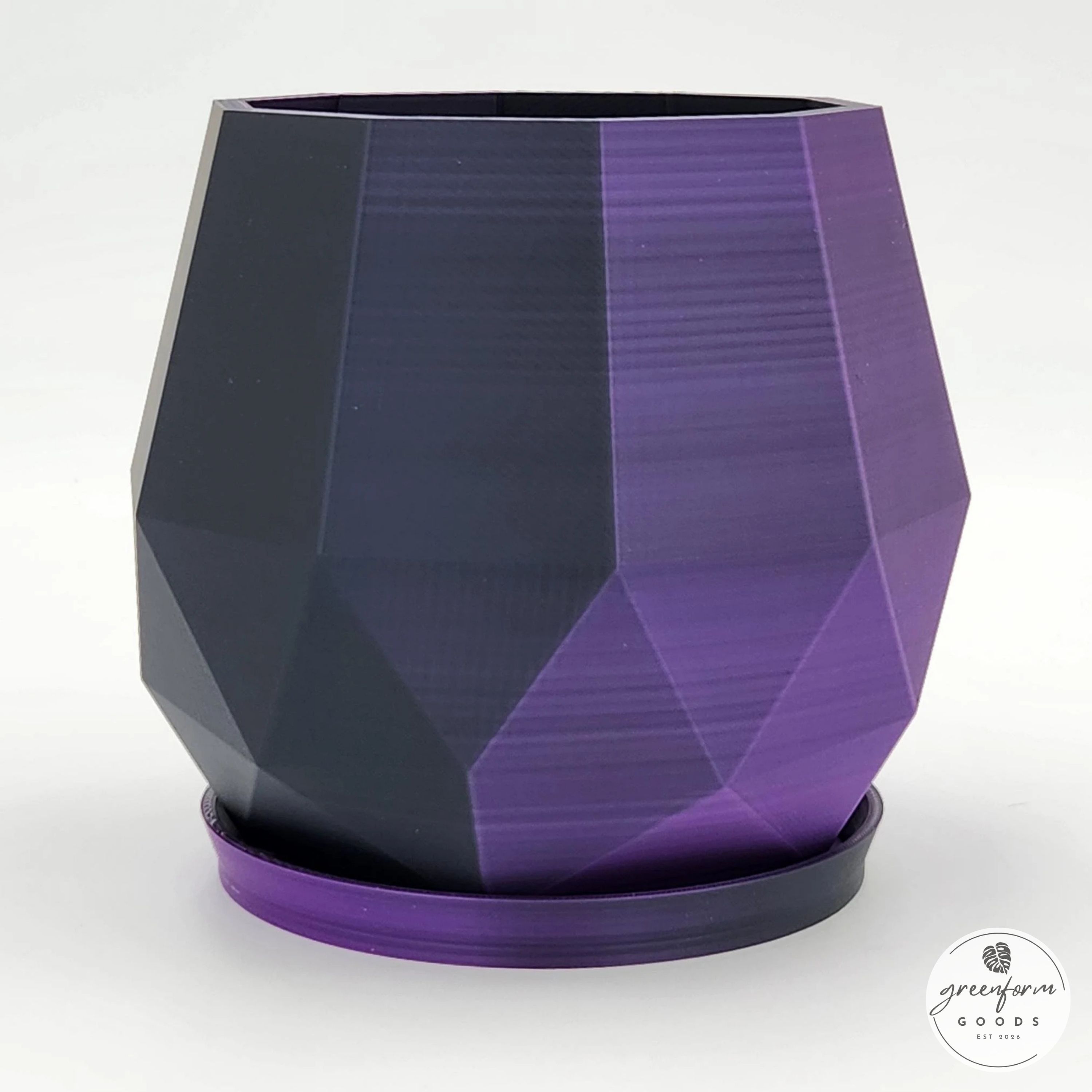 Geometric Quartz Planter - Diamond Shape Low-Poly Pot