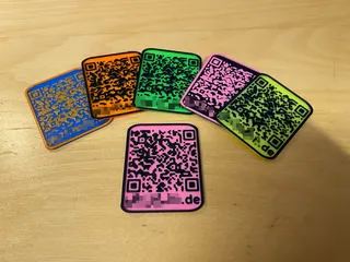 3D Printed QR Code Tokens for Events and Giveaways by joshivince