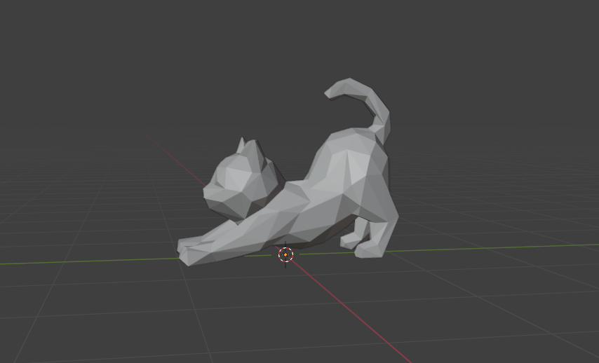 Geometric/Low Poly Cat Sculpture 3D model thumbnail