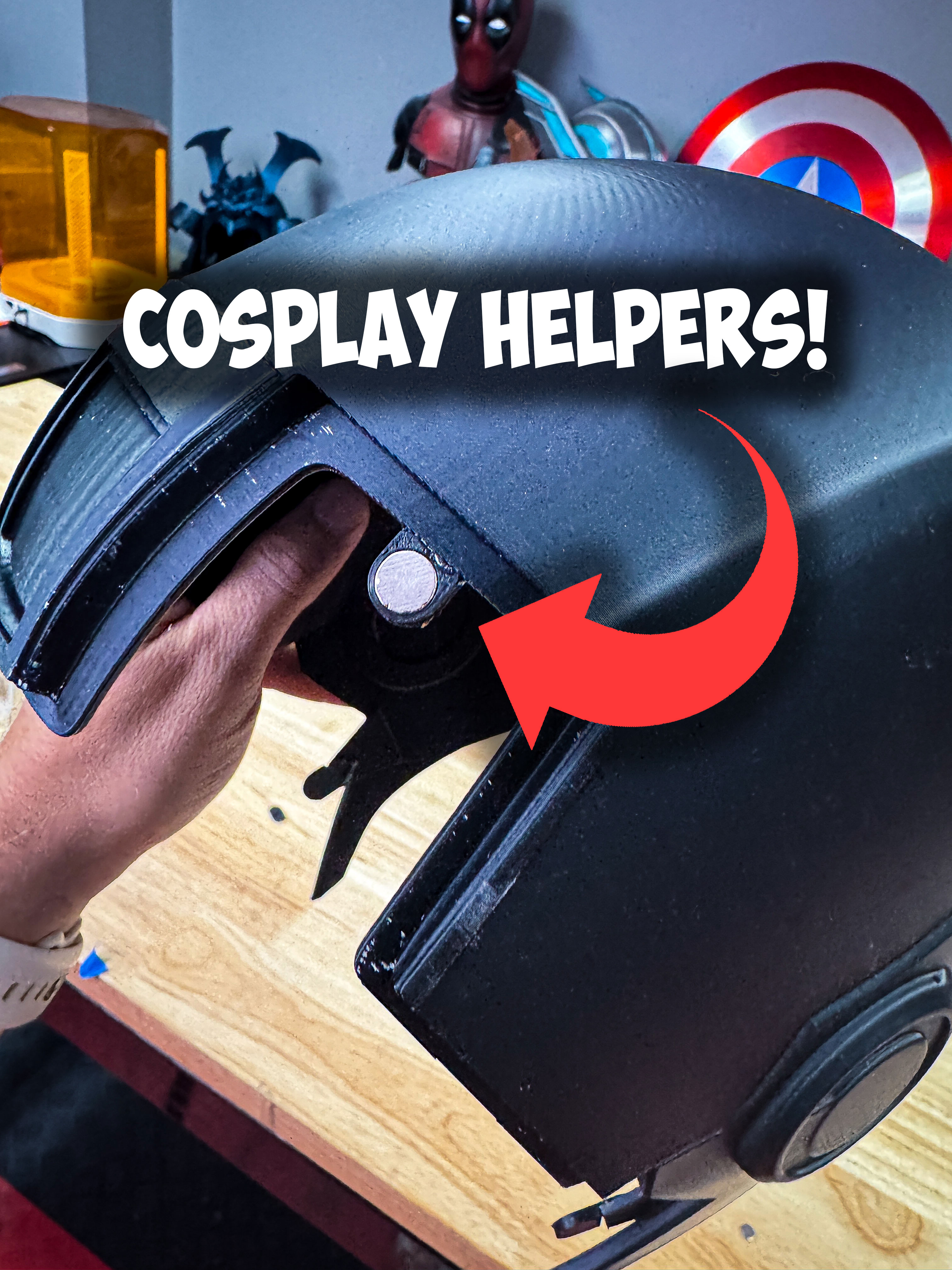 Cosplay Helpers -  Magnet Holders for your cosplay prints! Zero Supports!