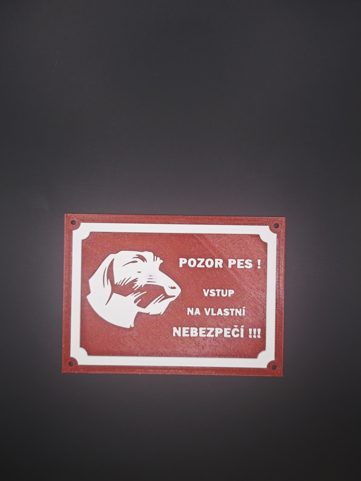 Pozor pes s motivem jezevčíka
