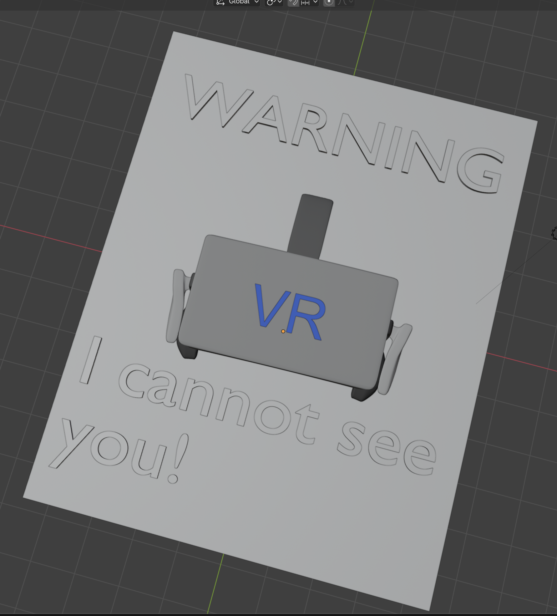 VR warning poster!