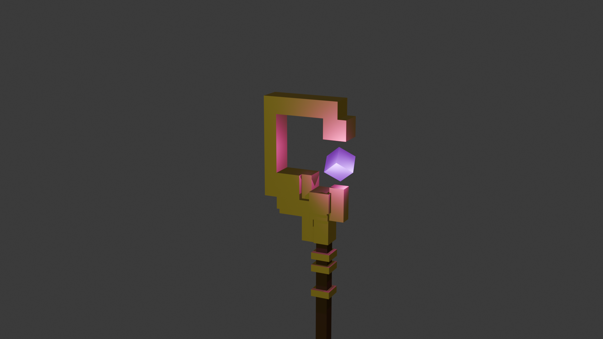 Staff of Dominance, Malgosha's staff. A Minecraft Movie 3D model