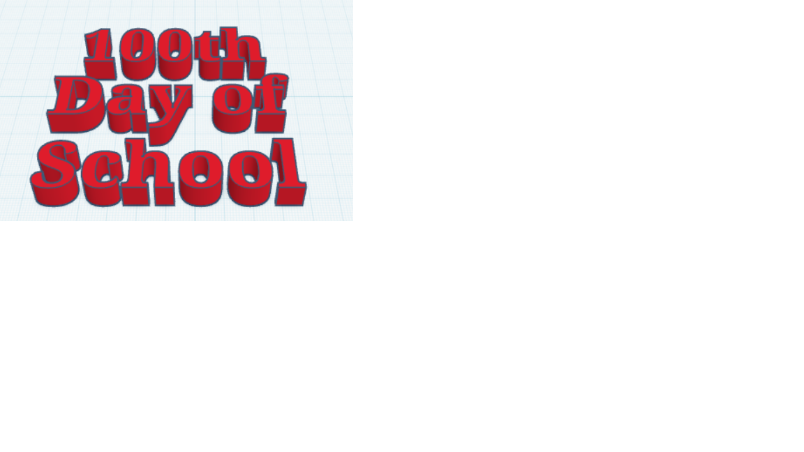 100th Day of School Letters Project