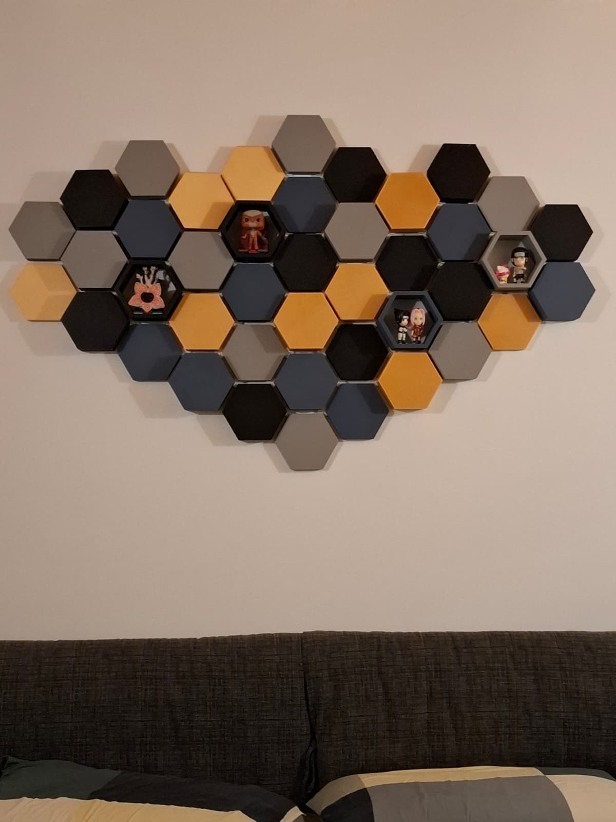 three-dimensional hexagonal wall frame — miniatura 6