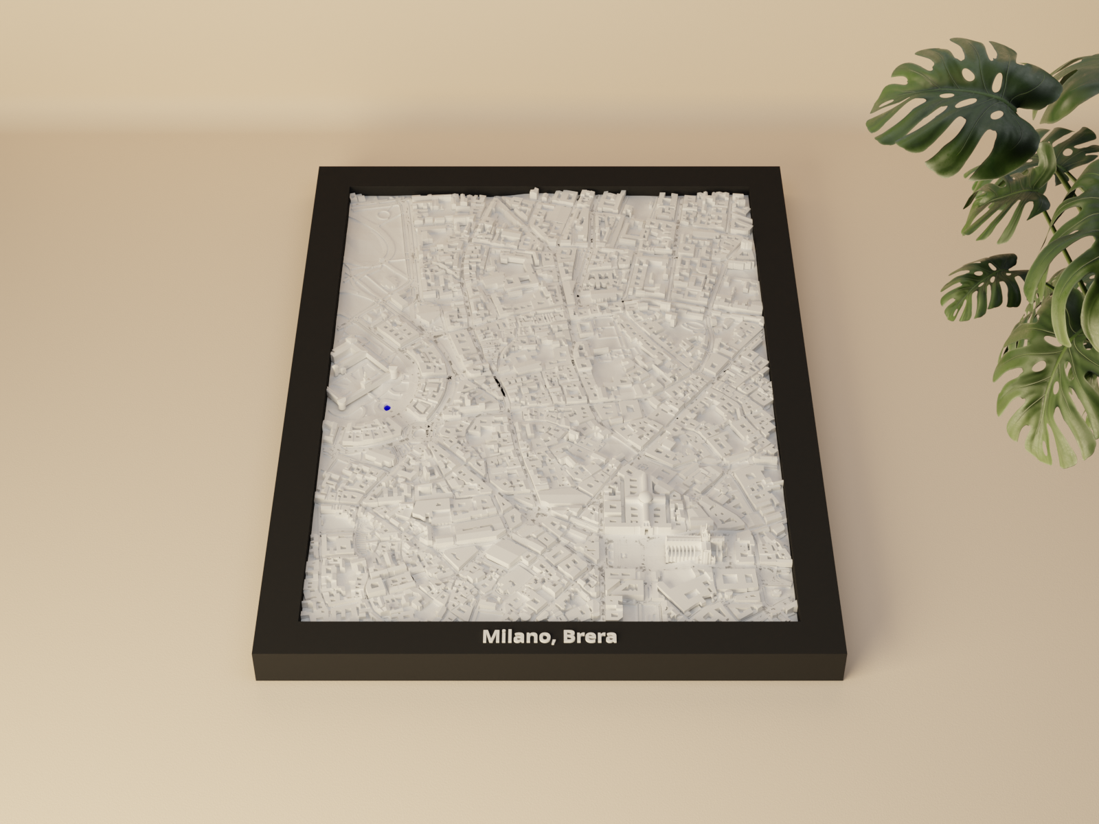 Milano, Brera, Italy - 3D Miniature