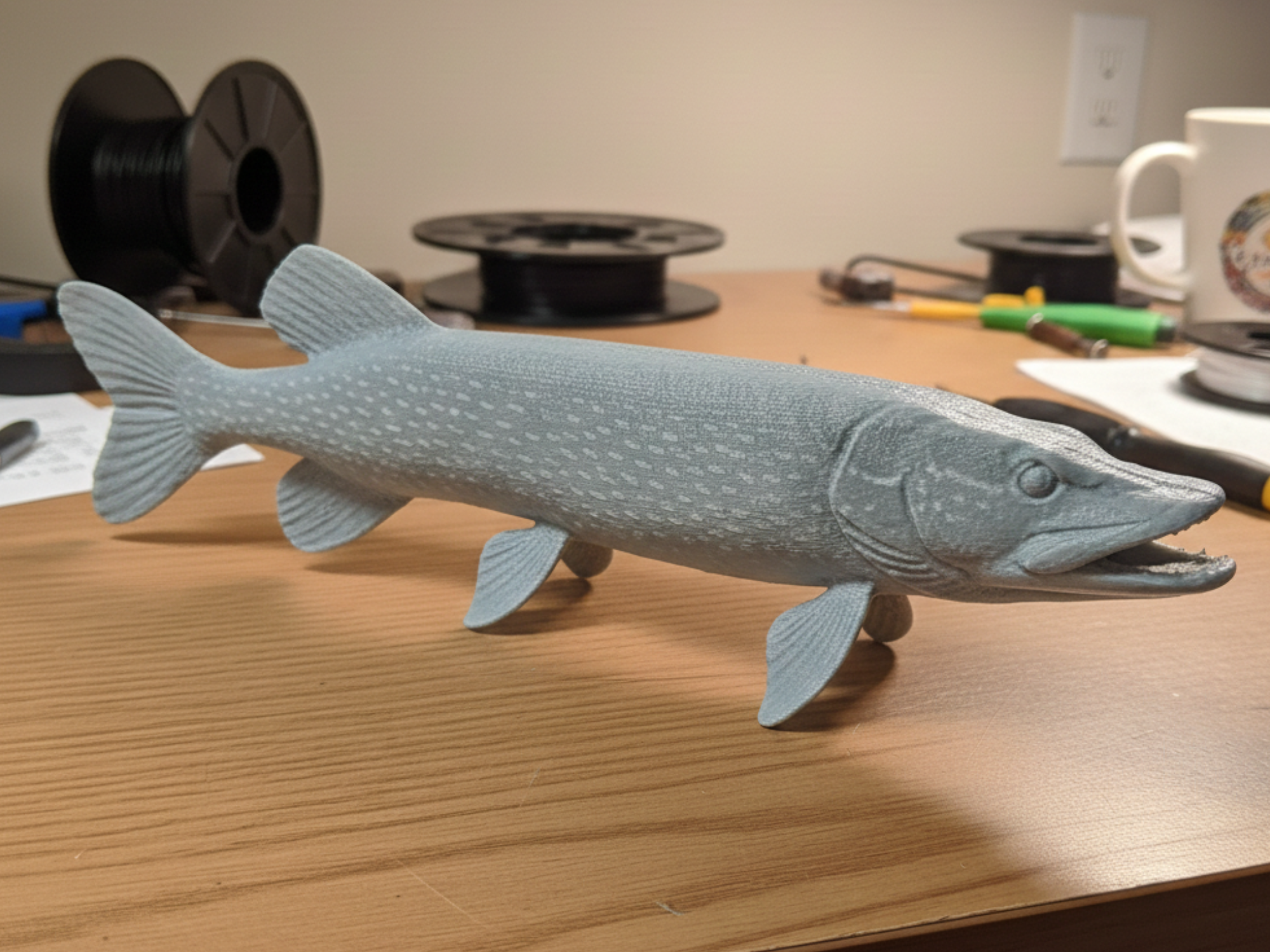 Northern Pike – Standalone Fish Statue