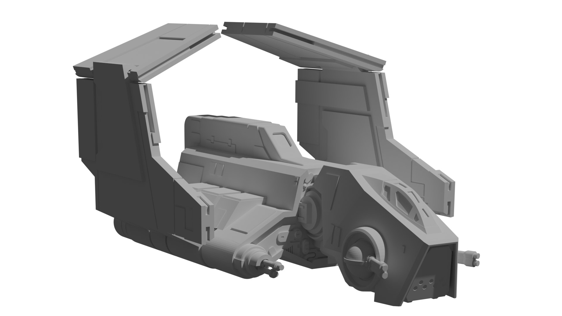 Miniatura 12 do modelo 3D Star Wars Republic Nu-Class Attack Shuttle