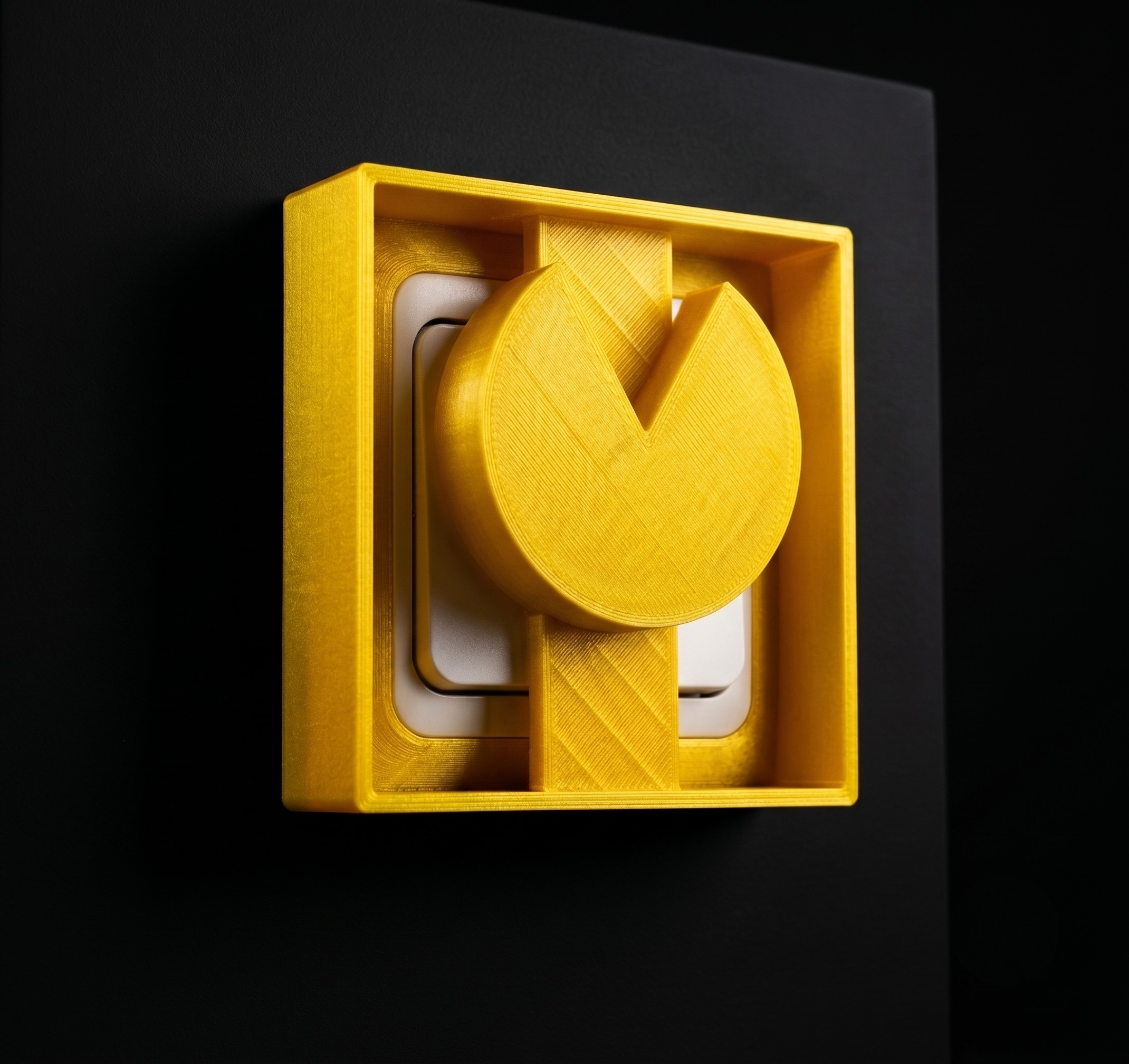 Interactive Pac-Man Light Switch Cover (9x9 cm)