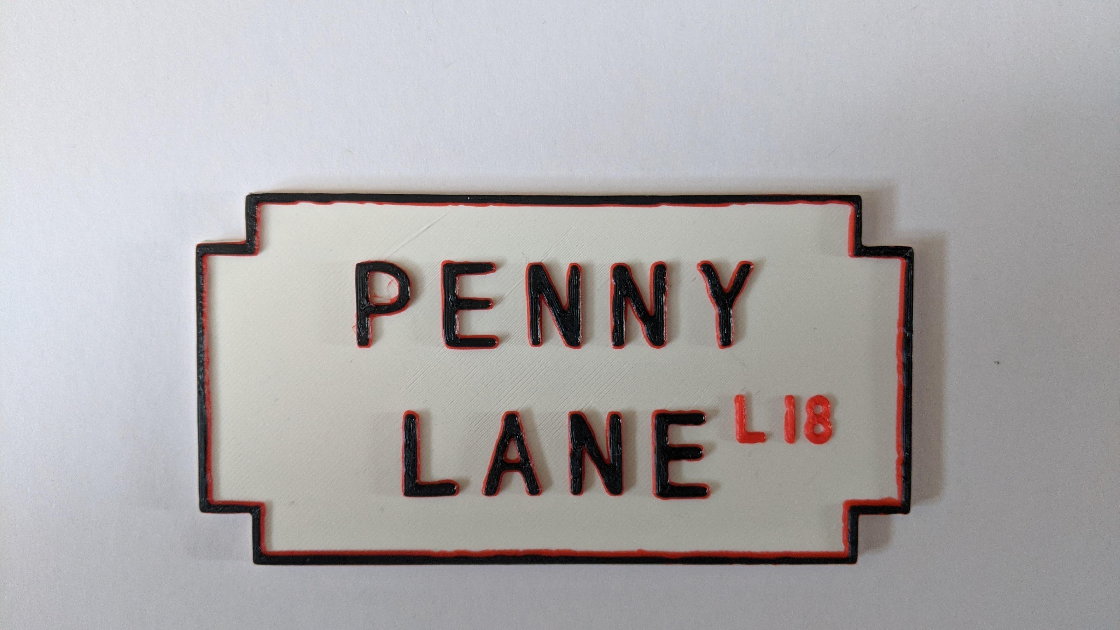 Penny Lane Sign
