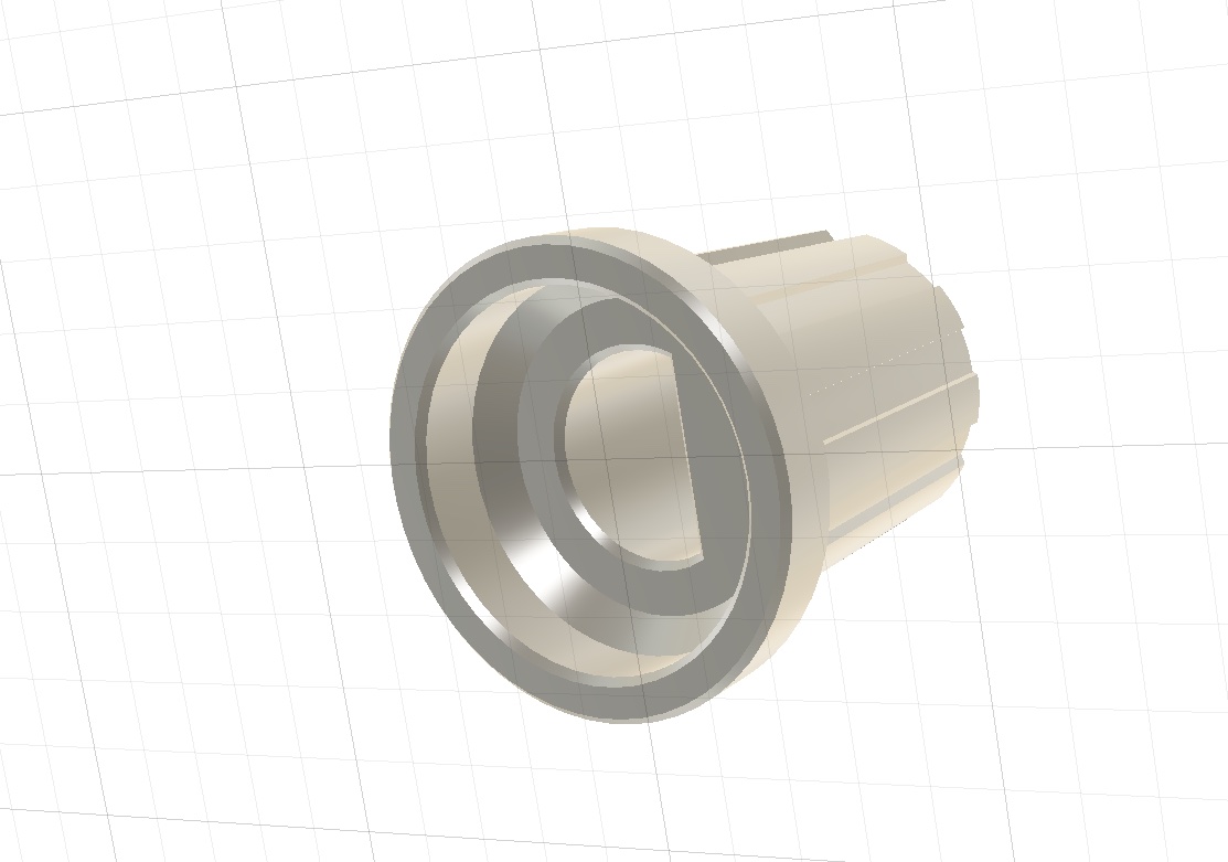 Knob for encoders and potentiometers with D-shaft 6mm