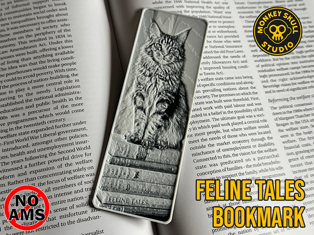 Feline Tales - Hueforge Cat Bookmark