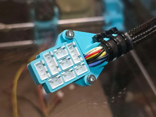 Ender 3 NG v1.2 toolhead accessory cable mount and breakout for Klicky probe