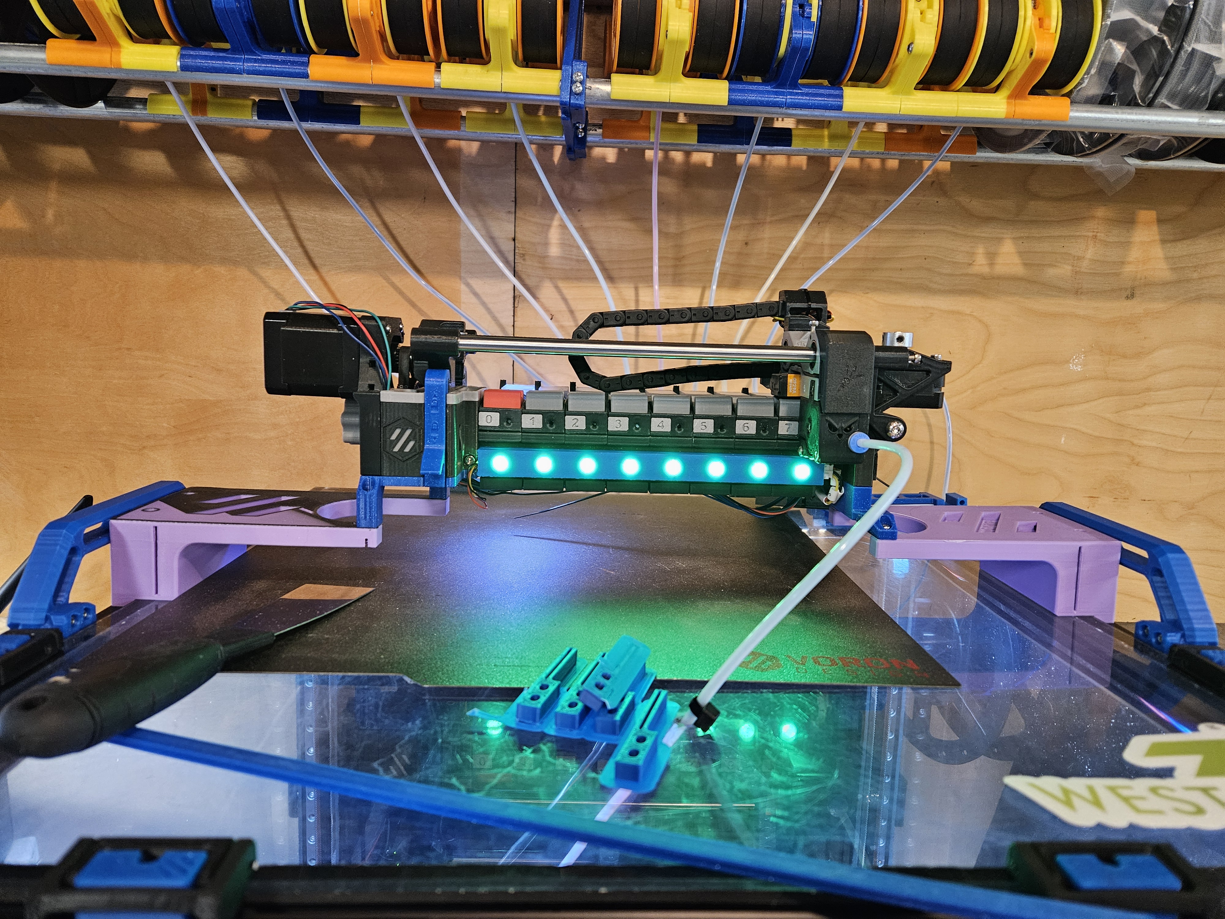 8 Lane ERCF V2 Mount for Voron 2.4 350mm