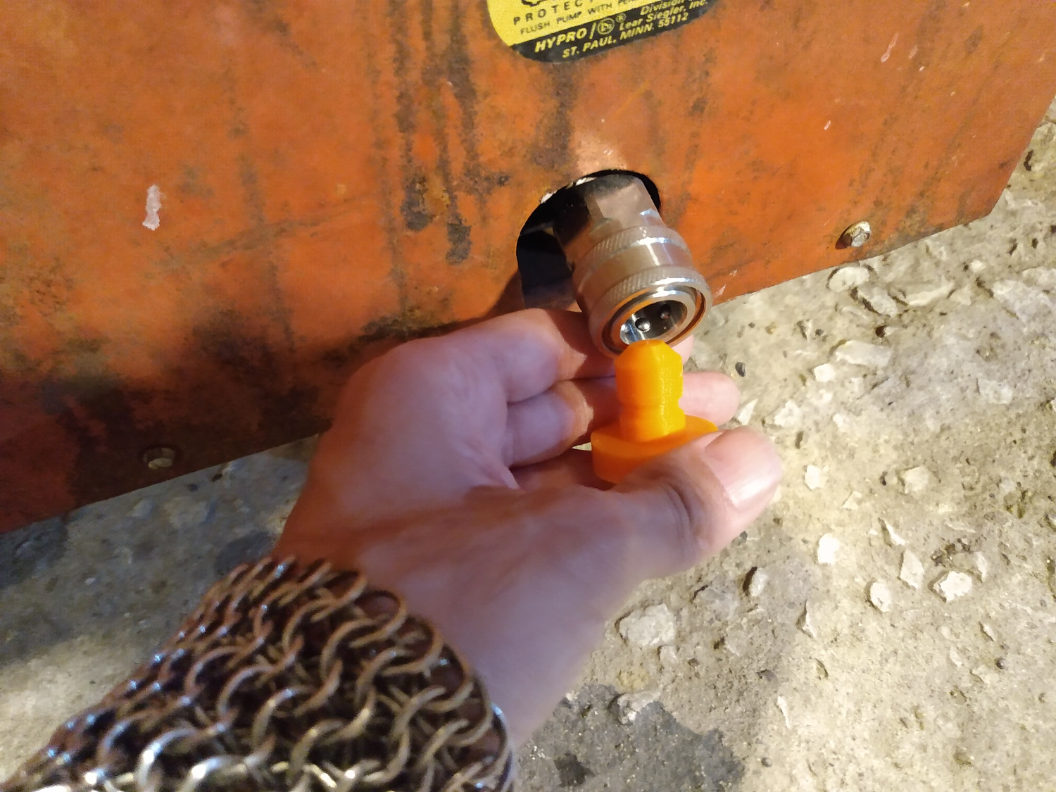Pressure washer coupling plug (3/8"), but practical.
