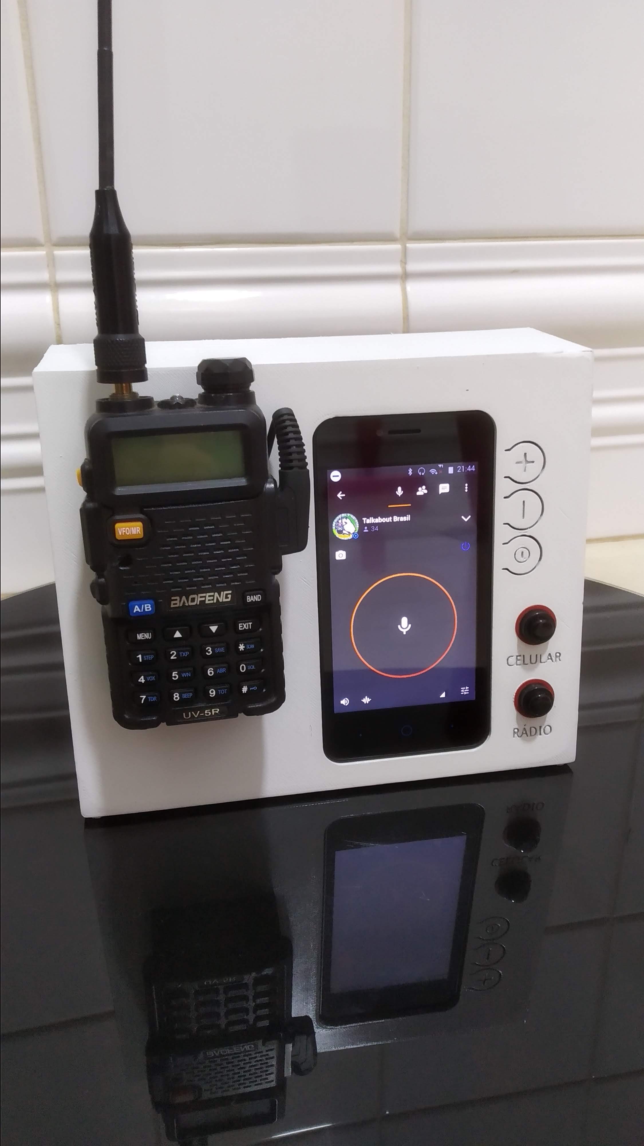 Baofeng UV5R HT Stand with Fan 3D model