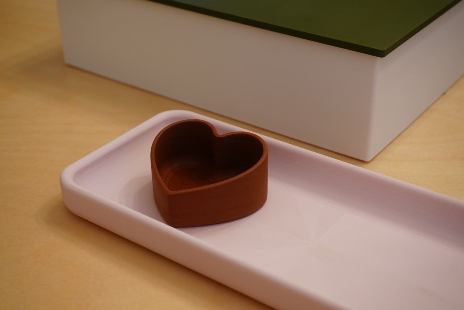 Heart shaped tray for bobby pins and bathroom organization