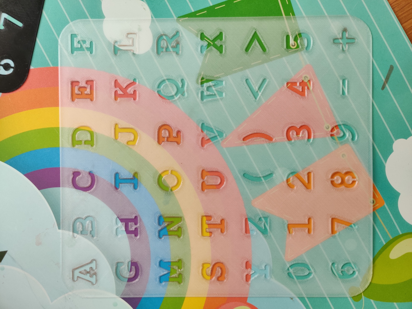 Letters Stencil with Monospace font