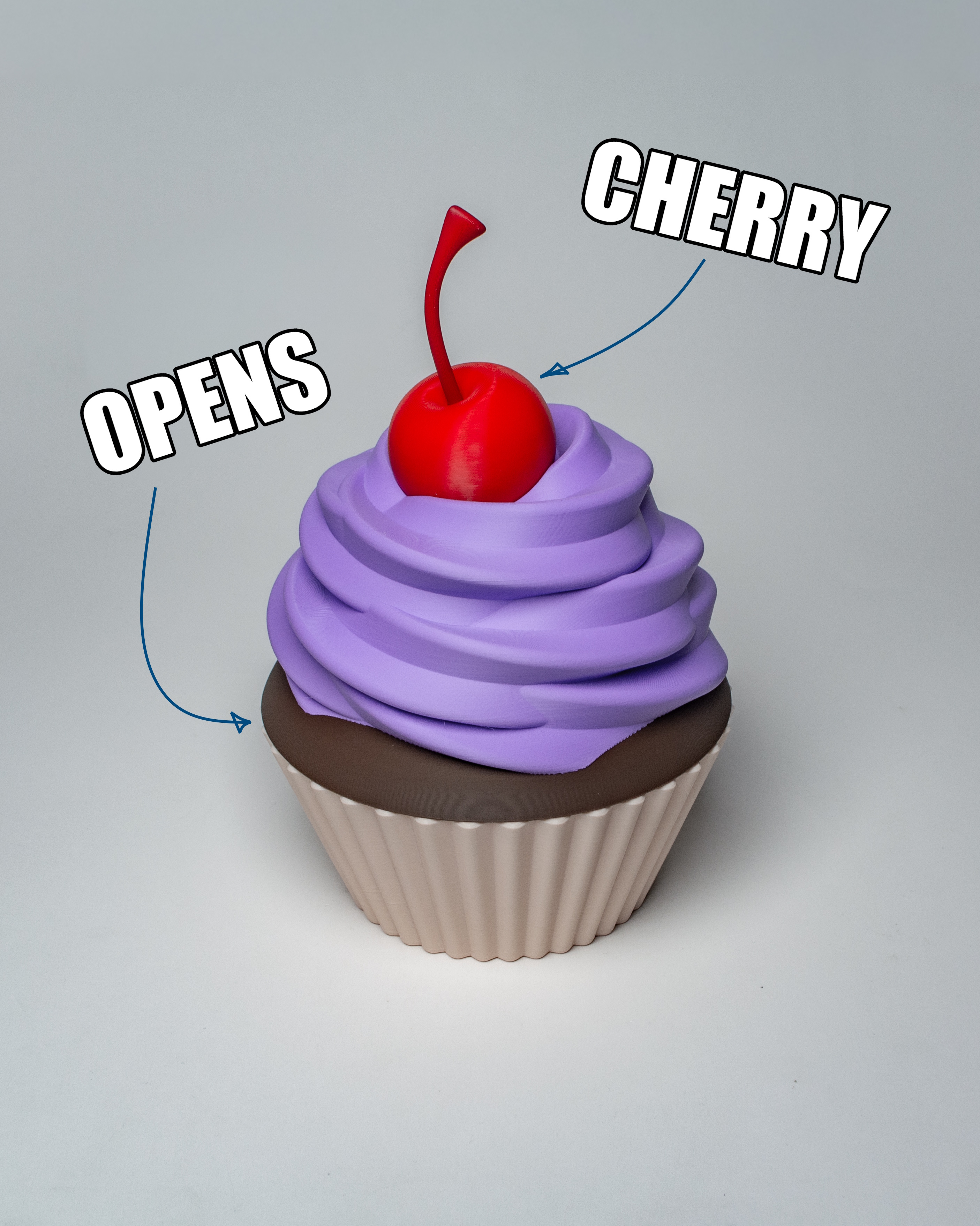 Cupcake Container - A container in the shape of a cupcake