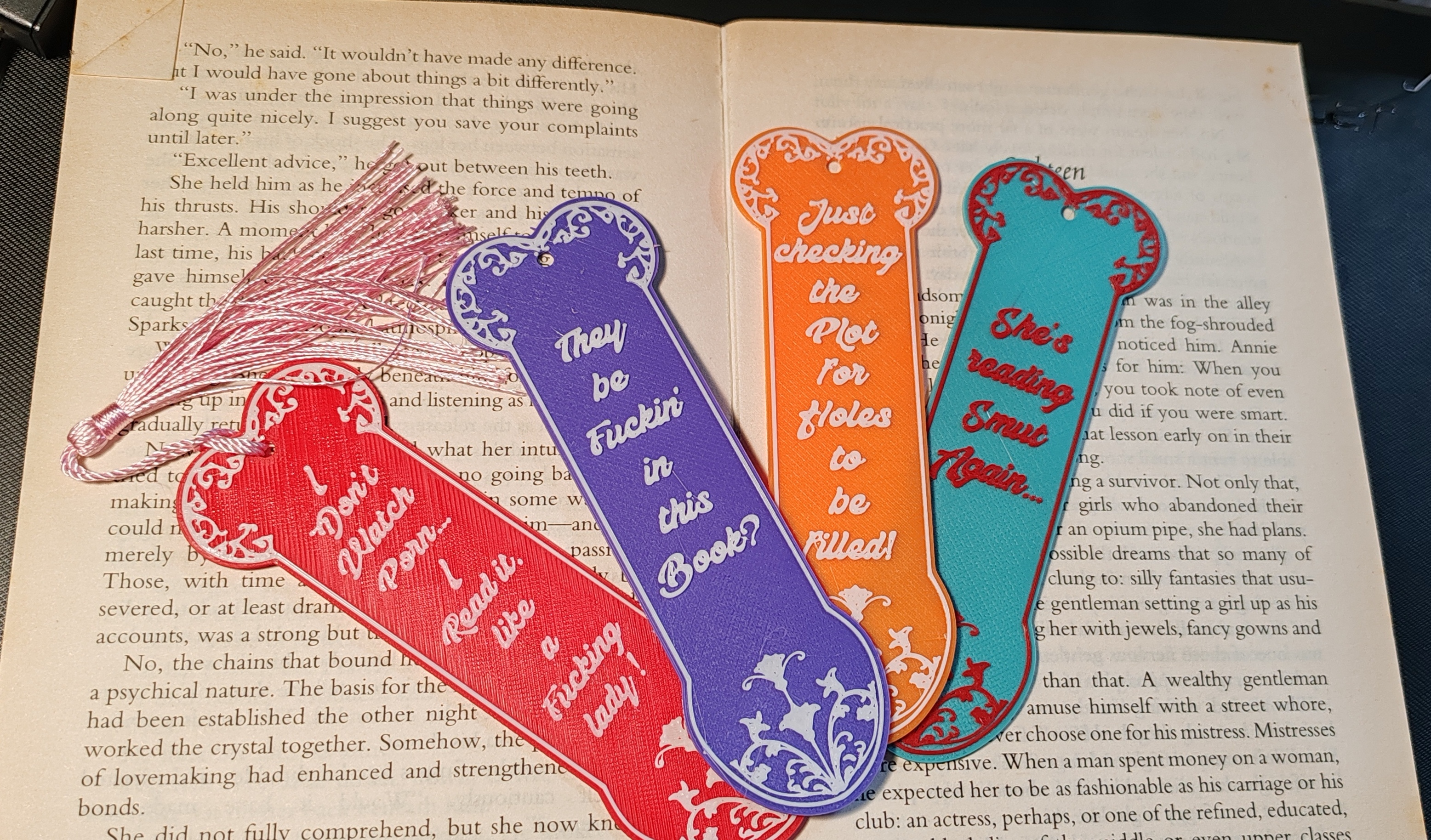 Funny bookmarks, penis shaped