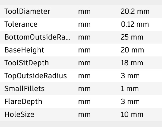 Miniatura 2 do modelo 3D Round Tool Stand, Parametric