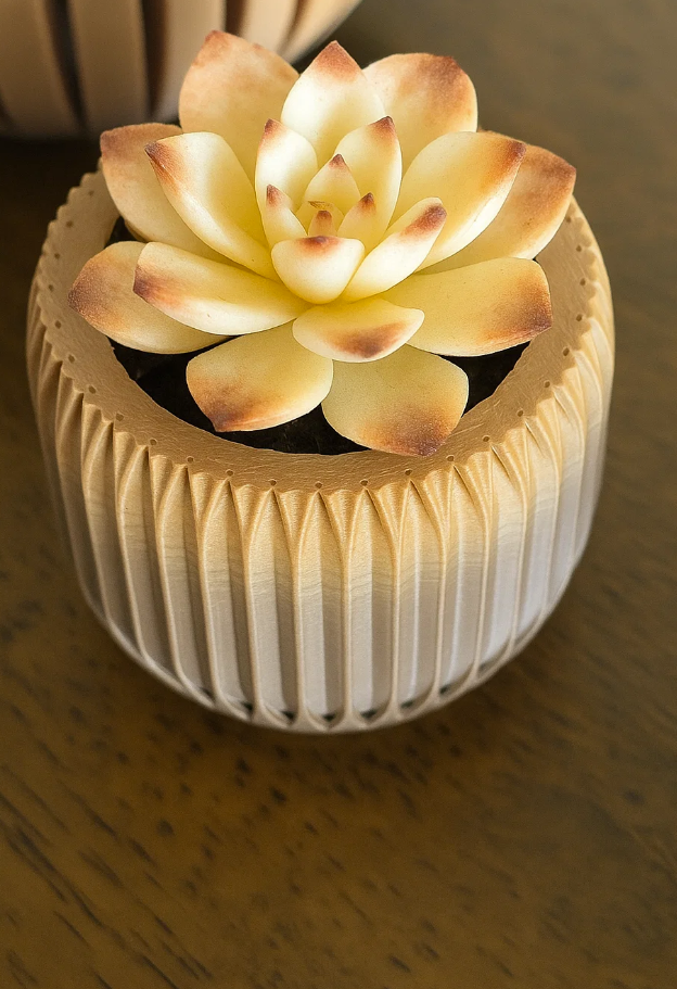 Modern centerpiece for plants or décor."