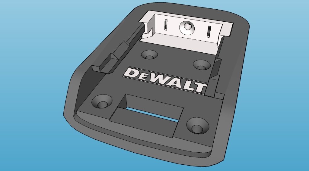 DeWalt Battery Mount + Adapter - Reupload!